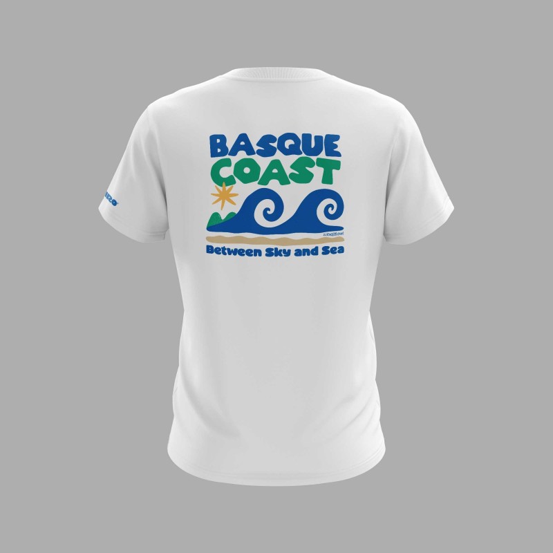 ZiroClub t-shirt with “Basque Coast – Between Sky and Sea” design – Free spirit ZiroClub t-shirt with “Basque Coast – Between Sky and Sea” design – Free spirit