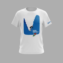 ZiroClub men’s t-shirt with surfer design and Basque Country Surf Circuit spots