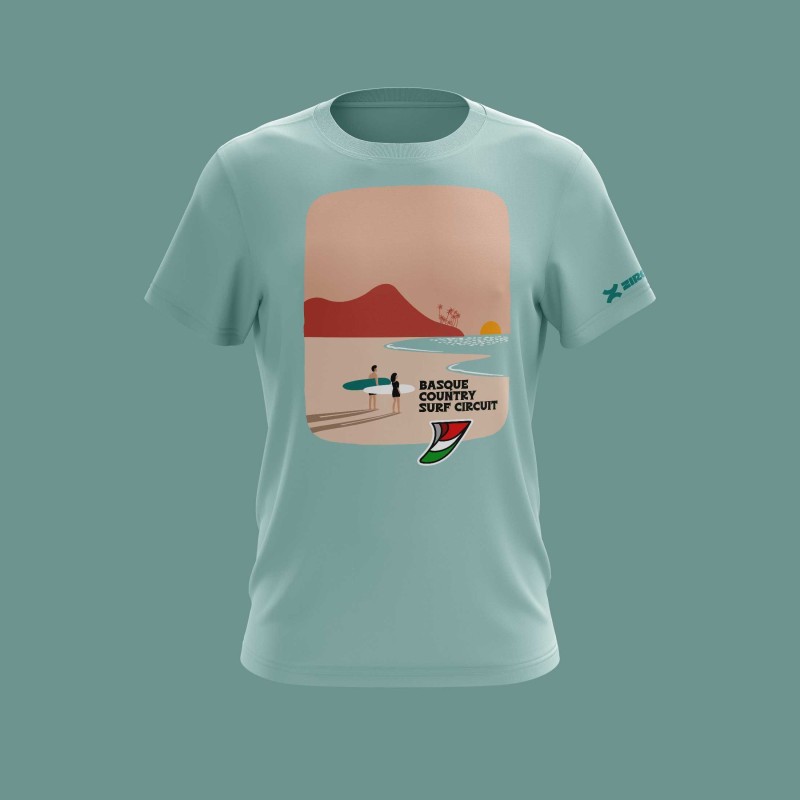Men’s Surf T-Shirt | Basque Country Surf Circuit Minimal | ZiroClub Men’s Surf T-Shirt | Basque Country Surf Circuit Minimal | ZiroClub