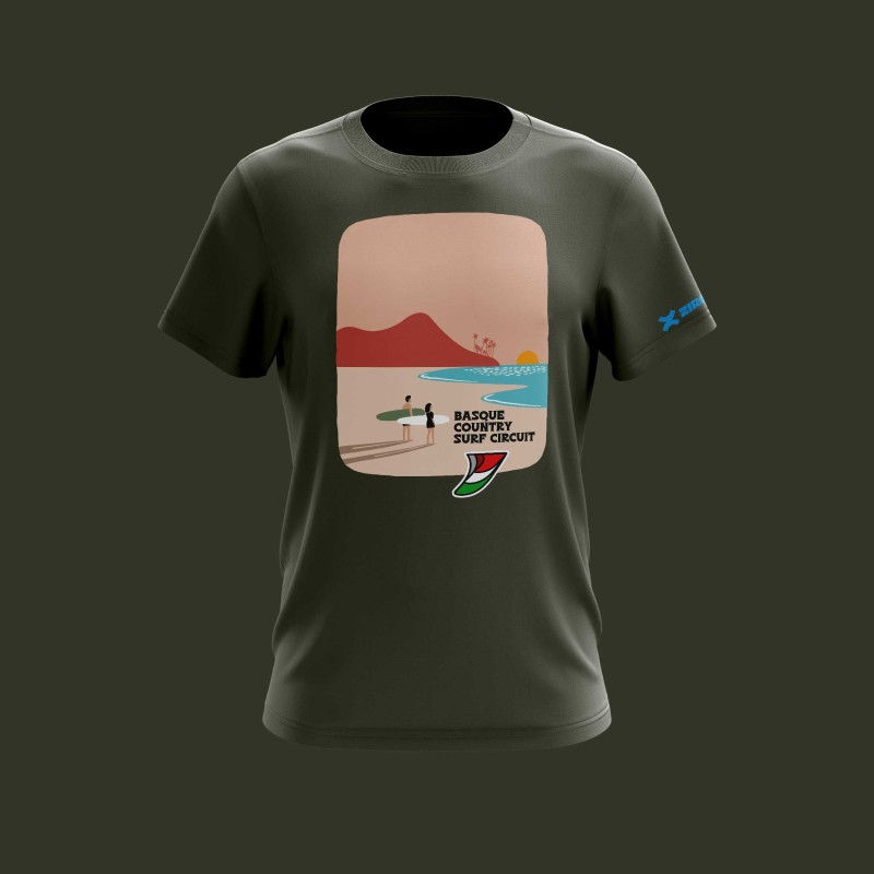 Men’s Surf T-Shirt | Basque Country Surf Circuit Minimal | ZiroClub Men’s Surf T-Shirt | Basque Country Surf Circuit Minimal | ZiroClub