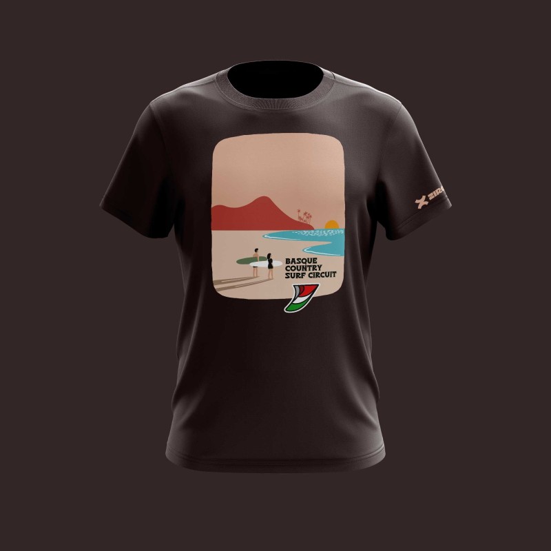Men’s Surf T-Shirt | Basque Country Surf Circuit Minimal | ZiroClub Men’s Surf T-Shirt | Basque Country Surf Circuit Minimal | ZiroClub