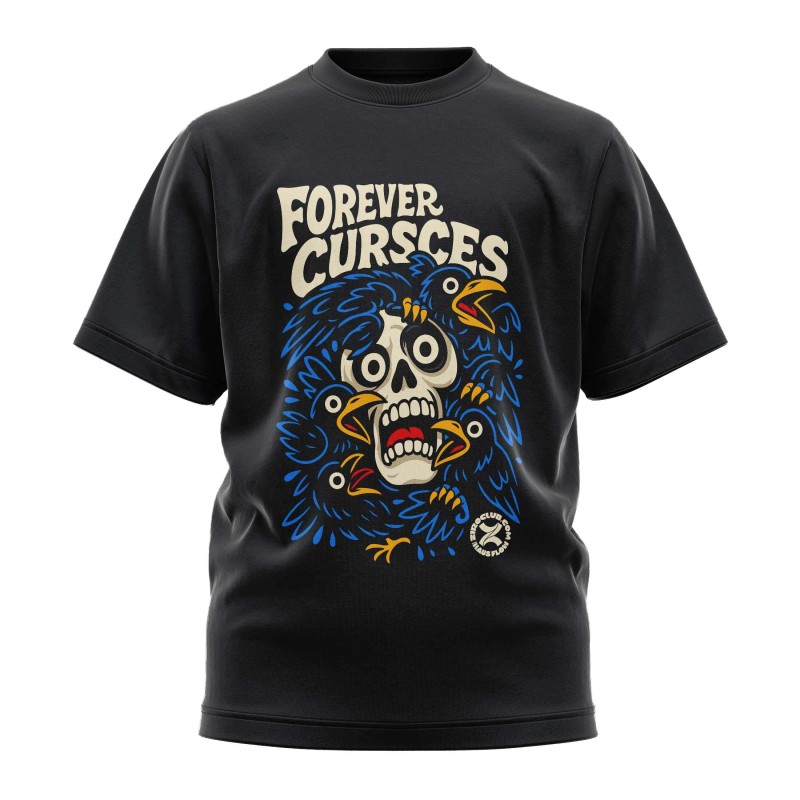 Camiseta Niño Forever Curses Cuervos & Calavera | Ziro Club