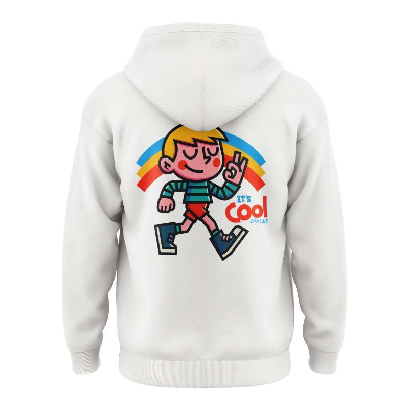 Sudadera infantil con capucha Boy It’s Cool de Ziro Club. Un diseño positivo, moderno y divertido que transmite energía y actitu