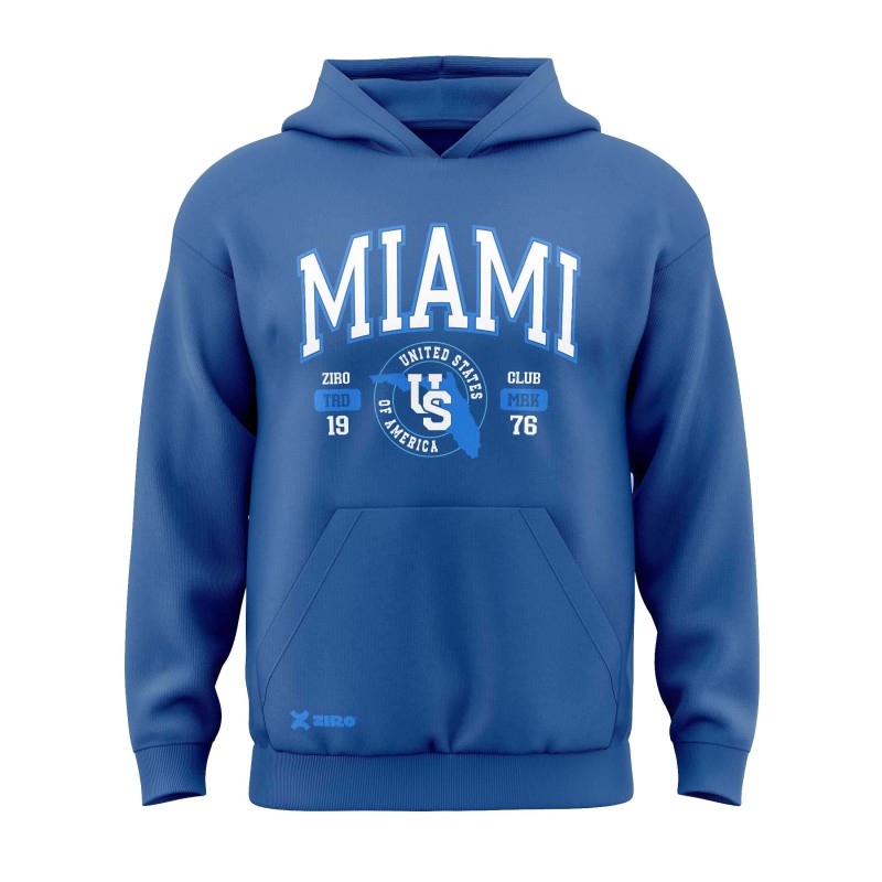 Kids’ Miami Varsity Hoodie Royal Blue – College USA Style | Ziro Club