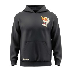 Sudadera Niño Negra Forever Curses – Ilustración Cuervos y Calavera | Ziro Club